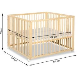KLUPS JONAS Parc Bébé Réglable En Bois Avec Roulettes Intégrées Pin - Pin 8 KLUPS JONAS Parc Bébé Réglable En Bois Avec Roulettes Intégrées Pin - Pin -Matelas Soldes Boutique 53519891 4