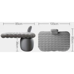 ASUPERMALL Lit De Voyage Gonflable Pour Voiture, Protection Secondaire Contre Les Chocs Absorbant Les Chocs, Bord Serré, Tissu Composite Anti-Mouillant, Gris 9 ASUPERMALL Lit De Voyage Gonflable Pour Voiture, Protection Secondaire Contre Les Chocs Absorbant Les Chocs, Bord Serré, Tissu Composite Anti-Mouillant, Gris -Matelas Soldes Boutique 53858304 5