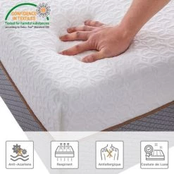 BedStory-Matelas 90x190 En H.R Mousse Avec Design 7 Zones De Confort - 18cm -Matelas Soldes Boutique 54337845 3