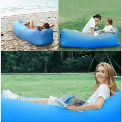 DECKON Hamac Gonflable, Canapé Gonflable Portable Pliable, Sac De Rangement Intégré, Imperméable, Coussin Gonflable Extérieur, Résistant à L'usure - Camping, Plage -Matelas Soldes Boutique 54457781 4