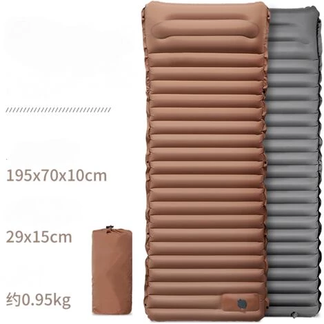 BENOBBY KIDS Matelas De Camping Gonflable Avec Pompe à Pied, Matelas De Couchage Avec Oreiller Ultra Léger, Matelas Gonflable Imperméable Pour Voyage, Camping, Plage (marron Avec Gris) 1 BENOBBY KIDS Matelas De Camping Gonflable Avec Pompe à Pied, Matelas De Couchage Avec Oreiller Ultra Léger, Matelas Gonflable Imperméable Pour Voyage, Camping, Plage (marron Avec Gris)