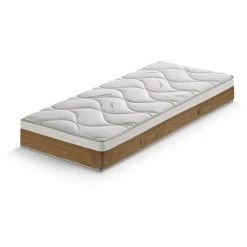 Nature Bedding Matelas Single 80x190x23 Cm, Mousse à Mémoire De Forme Orthopédique, Hypoallergénique, Amovible - Copper Care
