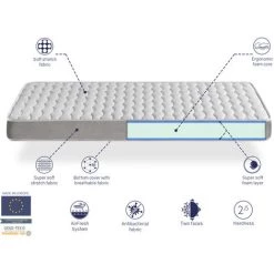 DREAMDI Pack Matelas 90X180 APOLO LIT ENFANT, Epaisseur 14 CM + 1 Oreiller A Memoire 90x35 + 1 Protege Matelas 90x180 -Matelas Soldes Boutique 54706944 3