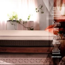 TANHK Matelas Double 140x190 | Soutien Orthopédique Moyennement Rigide | Formule Hybride Memory Foam & Mousse D'Eau | Propriétés Auto-Modelantes | Respirant | Anti-Acarien & Antibactérien | Matelas 140 X 190 -Matelas Soldes Boutique 54927038 4