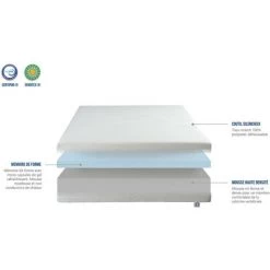 LES TENDANCES Matelas 140x200 Cm En Mousse à Mémoire De Forme Gel Azeo - 21 Cm -Matelas Soldes Boutique 55025458 4