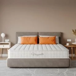 Vesgantti Matelas 24cm Épaisseur Ressorts Ensachés En Mousse Mémoire De Forme Transpirant 7 Zone De Confort CertiPUR-US (Original, 90x190)