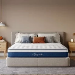 Vesgantti Matelas 26cm Épaisseur Ressorts Ensachés En Mousse Mémoire De Forme Transpirant 7 Zone De Confort CertiPUR-US(100*200)