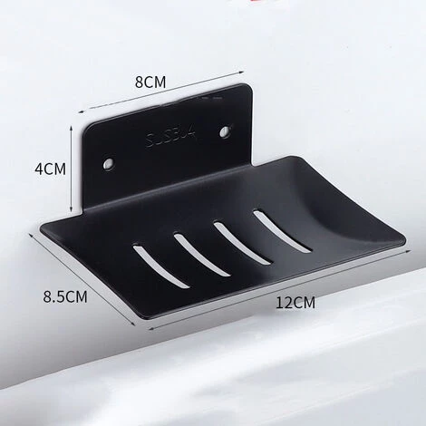 CATHERINE Porte-savon Mural, Porte-savon De Douche Mural En Acier Inoxydable,noir 1 CATHERINE Porte-savon Mural, Porte-savon De Douche Mural En Acier Inoxydable,noir