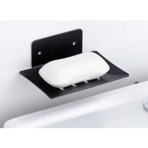 CATHERINE Porte-savon Mural, Porte-savon De Douche Mural En Acier Inoxydable,noir 4 CATHERINE Porte-savon Mural, Porte-savon De Douche Mural En Acier Inoxydable,noir â Image 4