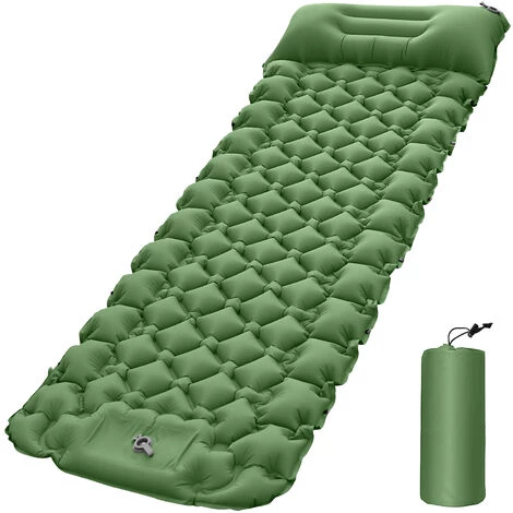 ASUPERMALL Tapis De Camping Léger Avec Oreiller Pneumatique Matelas Pneumatique Portable Matelas De Couchage Imperméable Pour Sac à Dos, Vert 1 ASUPERMALL Tapis De Camping Léger Avec Oreiller Pneumatique Matelas Pneumatique Portable Matelas De Couchage Imperméable Pour Sac à Dos, Vert
