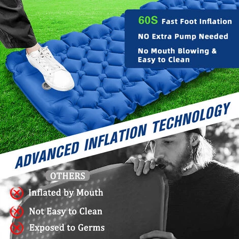 ASUPERMALL Tapis De Camping Léger Avec Oreiller Pneumatique Matelas Pneumatique Portable Matelas De Couchage Imperméable Pour Sac à Dos, Vert 4 ASUPERMALL Tapis De Camping Léger Avec Oreiller Pneumatique Matelas Pneumatique Portable Matelas De Couchage Imperméable Pour Sac à Dos, Vert – Image 4