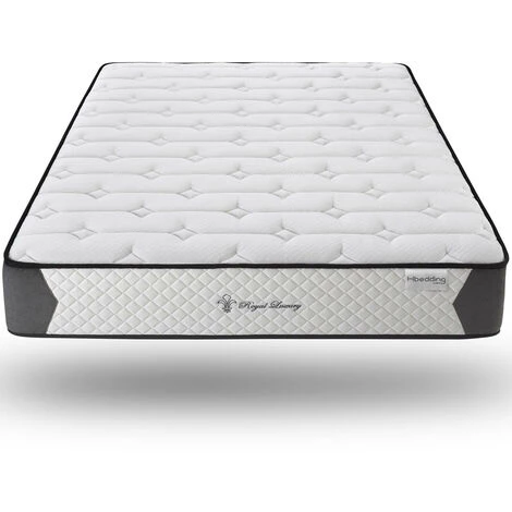 Matelas Mémoire De Forme 180x200 Royal Luxury 22 Hbedding - Mousse HR 28kg, 22cm D'épaisseur - Blanc 1 Matelas Mémoire De Forme 180x200 Royal Luxury 22 Hbedding - Mousse HR 28kg, 22cm D'épaisseur - Blanc