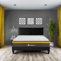MEDAILLE DORT | Matelas VITA'MINE 90x200 Cm | Mousse à Mémoire De Forme | Soutien Ferme - Blanc