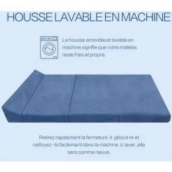 IZTOSS Matelas Pliable 135x190x12cm - Matelas Futon Pliant 2 En 1 - Matelas Mémoire De Forme - Canapé Lit Pour Adulte Enfant - Matelas D'Invités Et Matelas De Voyage -Matelas Soldes Boutique 56382884 5