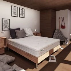 Baldiflex Matelas Hybride - 1600 Ressorts Et Mousse à Mémoire De Forme - Mesure 90x200 Cm