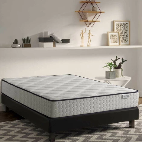 Matelas Mémoire De Forme 140x190 Top Confort Hbedding - Mousse 28kg/m3, 22 Cm D'épaisseur - Blanc 2 Matelas Mémoire De Forme 140x190 Top Confort Hbedding - Mousse 28kg/m3, 22 Cm D'épaisseur - Blanc – Image 2
