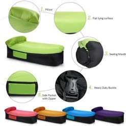 SUPERSELLER Chaise Longue Gonflable Lits D'air Portables Canapé De Couchage Canapé Pour Voyager Camping Plage Arrière-cour , Rose - Rose -Matelas Soldes Boutique 56806734 4