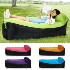 SUPERSELLER Chaise Longue Gonflable Lits D'air Portables Canapé De Couchage Canapé Pour Voyager Camping Plage Arrière-cour , Rose - Rose -Matelas Soldes Boutique 56806734 5