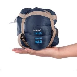 Lixada 190*75cm Enveloppe Extérieure Sac De Couchage Camping Voyage Randonnée Multifonction Ultra-léger 680g - Bleu Foncé