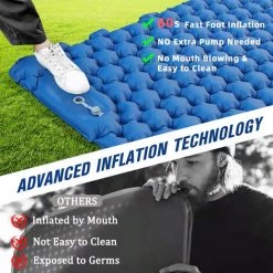 SUPERSELLER Tapis De Camping Léger Pour 2 Personnes Matelas Pneumatique Portable Matelas De Couchage Imperméable Pour Sac à Dos - Lac Bleu -Matelas Soldes Boutique 56807747 4