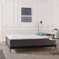 Matelas EXCLUSIVE 105x190 Mousse à Mémoire De Forme HD | Très épais 30 Cm | Accueil Latex + HR | 7 Zones Grand Confort | NATURALEX - Blanc