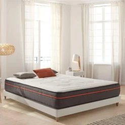 Matelas ZEN-PUR 70x190 Mousse à Mémoire De Forme HD | Très épais 25 Cm | Accueil Latex + HR | 7 Zones Grand Confort | NATURALEX - Blanc