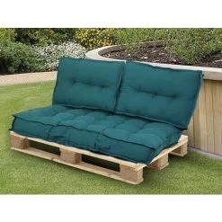 OZAIA Lot 1 Matelas + 2 Coussins Palette BAILA - Coton - Bleu - Bleu Canard 5 OZAIA Lot 1 Matelas + 2 Coussins Palette BAILA - Coton - Bleu - Bleu Canard -Matelas Soldes Boutique 57216774 3