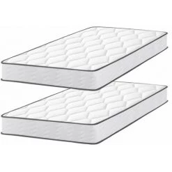 IZTOSS Lot 2 - Matelas 90x190cm - Épaisseur 17 Cm - Luxe Matelas Mémoire De Forme Pour Adulte Enfant - 7 Zones De Confort Mousse Mémoire Adaptative (Deux Matelas Mesurant 90x190x17cm)