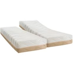 BELLECOUR LITERIE | Matelas SENSO VISCO 2x70x190 Cm | Mousse à Mémoire De Forme | Soutien Mi-Ferme - Blanc