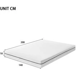 OUYIFAN Matelas, Matelas En Visco Foam 7 Zones, Respirant, H3, Certifié Öko-Tex, 200x140cm 8 OUYIFAN Matelas, Matelas En Visco Foam 7 Zones, Respirant, H3, Certifié Öko-Tex, 200x140cm -Matelas Soldes Boutique 57493620 4