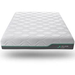 HBEDDING Matelas Mémoire De Forme 140x190 Wellness Hybrid - Latex, 25cm D'épaisseur + Couette + 2 Oreillers - Blanc -Matelas Soldes Boutique 57641946 3