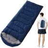 TINOR Ultralight Enfant Adulte Duvet, Sac De Couchage Froid Pour Camping Hiking Trekking Randonnée Extérieur Compact Sac De Couchage - Bleu Marin（0.7kg）