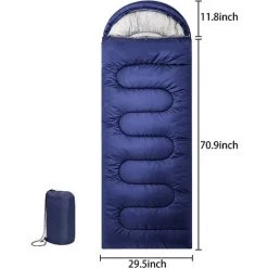 TINOR Ultralight Enfant Adulte Duvet, Sac De Couchage Froid Pour Camping Hiking Trekking Randonnée Extérieur Compact Sac De Couchage - Bleu Marin（0.7kg） -Matelas Soldes Boutique 57643908 5