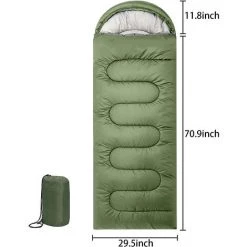 TINOR Ultralight Enfant Adulte Duvet, Sac De Couchage Froid Pour Camping Hiking Trekking Randonnée Extérieur Compact Sac De Couchage - Unisexe Vert（0.7kg） -Matelas Soldes Boutique 57643913 4