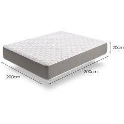 Dmora Deluxe Double King Size, Structure En Mousse à Mémoire, Orthopédique Et Anatomique Avec Support Moyen/rigide, Cm 200x200 Hauteur 20 -Matelas Soldes Boutique 58166376 5