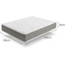Dmora Deluxe Simple, Structure En Mousse à Mémoire, Orthopédique Et Anatomique Avec Capacité Portante Moyenne/rigide, Cm 105x200 Hauteur 20 -Matelas Soldes Boutique 58166493 5