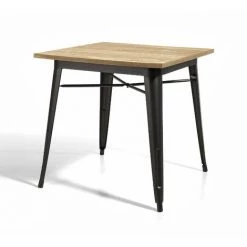 HERDASA Table à Manger En Métal Et Bois, Meet