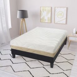 BELLECOUR LITERIE | Matelas SENSO VISCO 80x190 Cm | Mousse à Mémoire De Forme | Soutien Mi-Ferme - Blanc