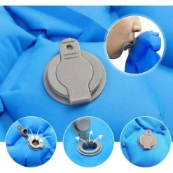 LTS FAFA Matelas De Camping, Tapis De Couchage Avec Oreiller De Camping Couchage D’air Ultraléger Pour Camping, Voyage, Randonnée, Bleu -Matelas Soldes Boutique 58824520 3