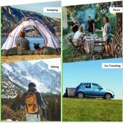 LTS FAFA Matelas De Camping, Tapis De Couchage Avec Oreiller De Camping Couchage D’air Ultraléger Pour Camping, Voyage, Randonnée, Bleu -Matelas Soldes Boutique 58824520 4