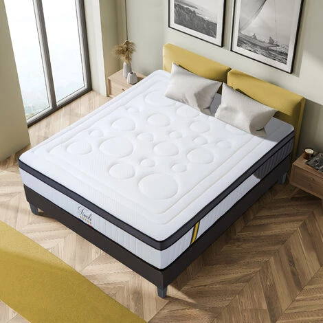 BELLECOUR LITERIE | Matelas TIVOLI 90x190 Cm | Mousse à Mémoire De Forme | Soutien Ferme - Blanc 1 BELLECOUR LITERIE | Matelas TIVOLI 90x190 Cm | Mousse à Mémoire De Forme | Soutien Ferme - Blanc