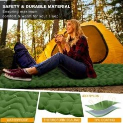 MONLY Tapis De Camping Ultraléger Avec Oreiller, Matelas Gonflable, Lit D'extérieur, Imperméable, Pour Randonnée Et Trekking -Matelas Soldes Boutique 59240854 4
