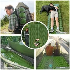 MONLY Tapis De Camping Ultraléger Avec Oreiller, Matelas Gonflable, Lit D'extérieur, Imperméable, Pour Randonnée Et Trekking -Matelas Soldes Boutique 59240854 5
