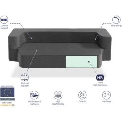 DORMALIT Matelas Lit Futon Kma-Lit Pliant 100x190 - Epaisseur 24 Cm Canape Lit - Matelas Lit -Matelas Soldes Boutique 59481524 4