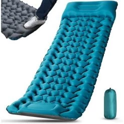 KARTOKNER Matelas De Camping Autogonflant Matelas De Couchage Tente Randonnée Adulte Tapis De Sol Auto-gonflant Joint Pliable Compact Ultra-léger Petit Matelas De Plage/voyage (bleu Paon)