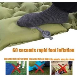 KARTOKNER Matelas De Camping Avec Pompe à Pied,Matelas De Couchage Gonflable D'épaisseur Supplémentaire Avec Oreiller Pompe Intégrée,Ultraléger Imperméable Pour Sac à Dos, Randonnée,Tente,Voyage (Vert Olive) -Matelas Soldes Boutique 59758075 3