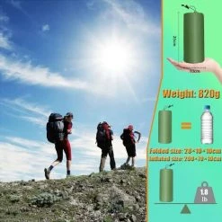 KARTOKNER Matelas De Camping Avec Pompe à Pied,Matelas De Couchage Gonflable D'épaisseur Supplémentaire Avec Oreiller Pompe Intégrée,Ultraléger Imperméable Pour Sac à Dos, Randonnée,Tente,Voyage (Vert Olive) -Matelas Soldes Boutique 59758075 4