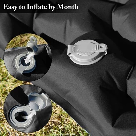 KARTOKNER Matelas De Camping Portable, Tapis De Couchage Ultraléger Matelas De Randonnée Avec Oreiller, 190×59×6cm, Matelas Trekking Pour Camping, Voyage, Randonnée(le Noir) 5 KARTOKNER Matelas De Camping Portable, Tapis De Couchage Ultraléger Matelas De Randonnée Avec Oreiller, 190×59×6cm, Matelas Trekking Pour Camping, Voyage, Randonnée(le Noir) – Image 5