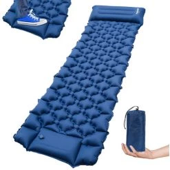 Hengda Tapis De Couchage Gonflable,Tapis De Couchage Gonflable,grande Taille,pour Camping,randonnée,voyage - Bleu- Un Siège - Bleu