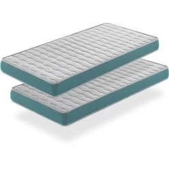 DREAMDI LOT X2 Matelas En Mousse Respirante 70X190 EKOZEN, Epaisseur 14 CM , Ergonomique Et Adaptable
